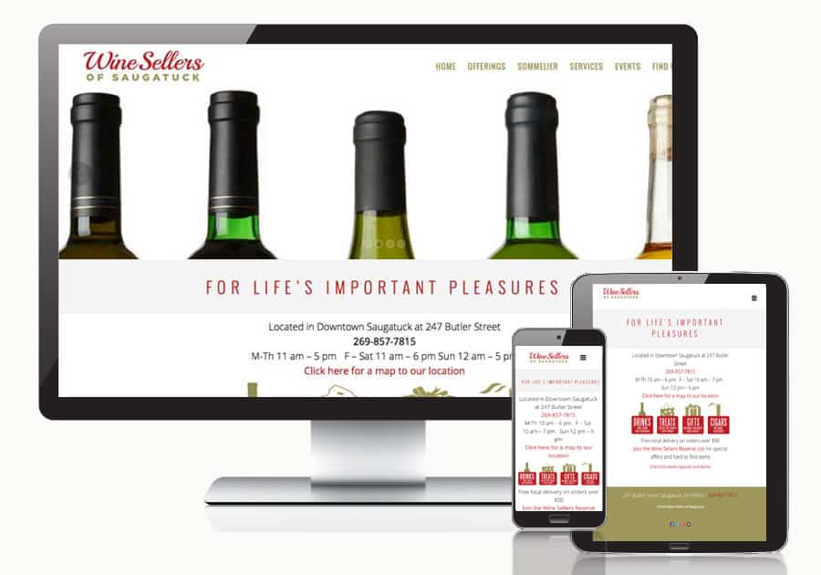 Winesellers of Saugatuck website